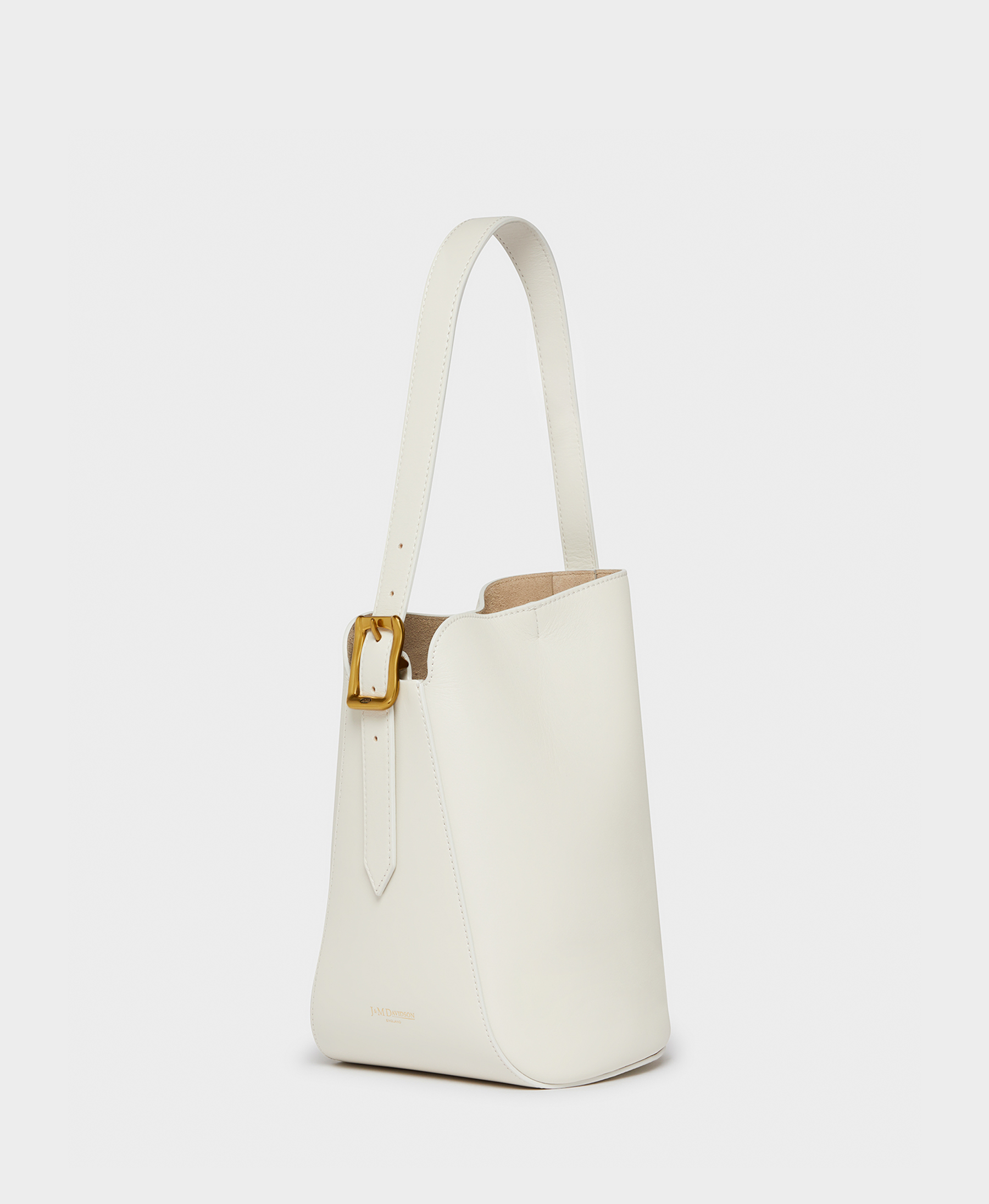 Designer Cream Mini Quiver Bucket Bag | J&M Davidson