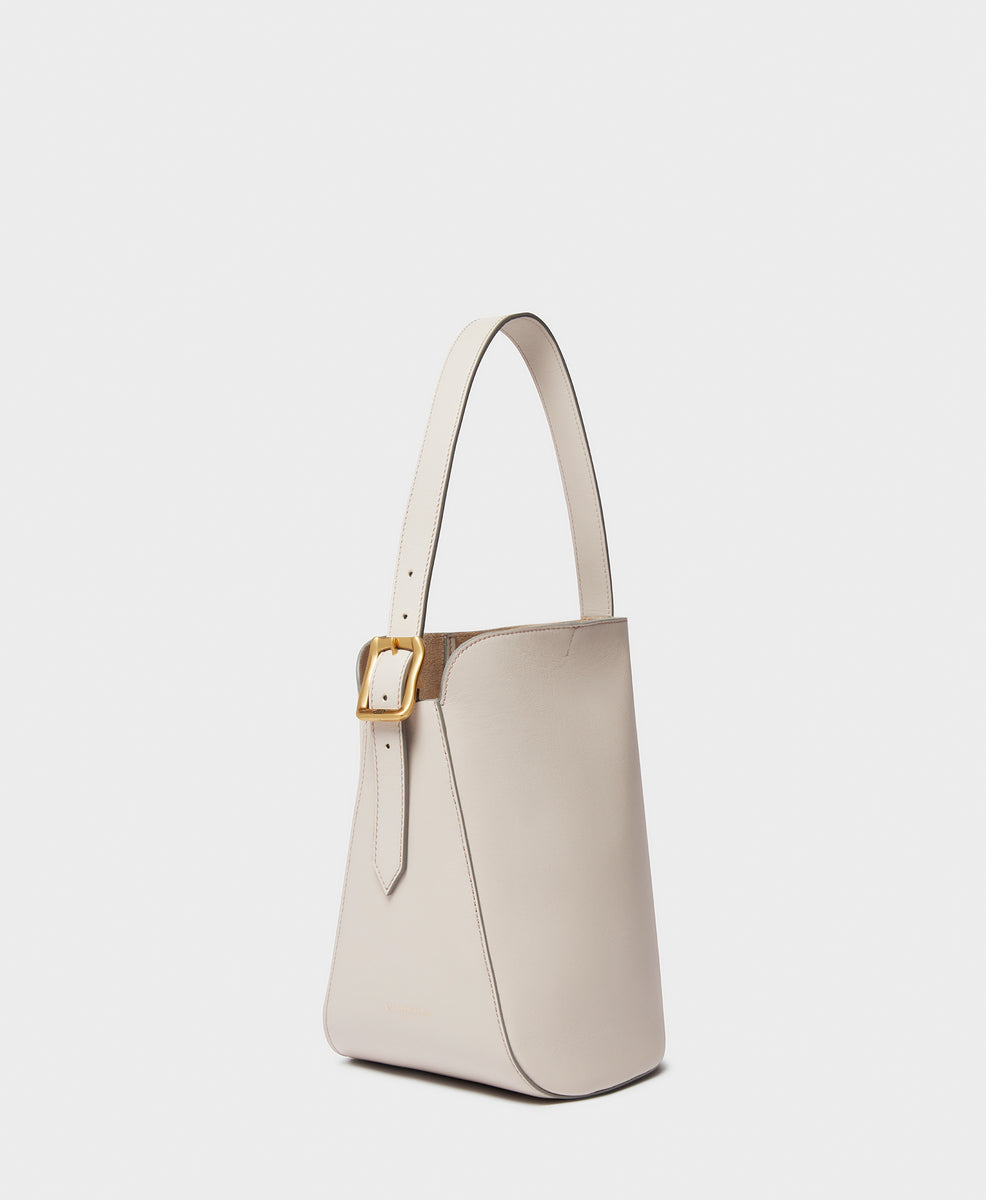 Designer Light Grey Mini Quiver Bucket Bag | J&M Davidson