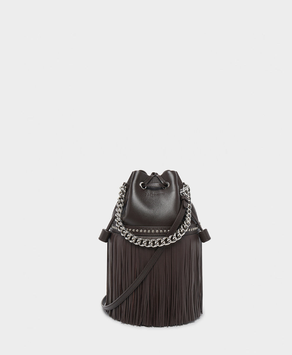 Designer Chocolate Medium Fringe Carnival Bag | J&M Davidson
