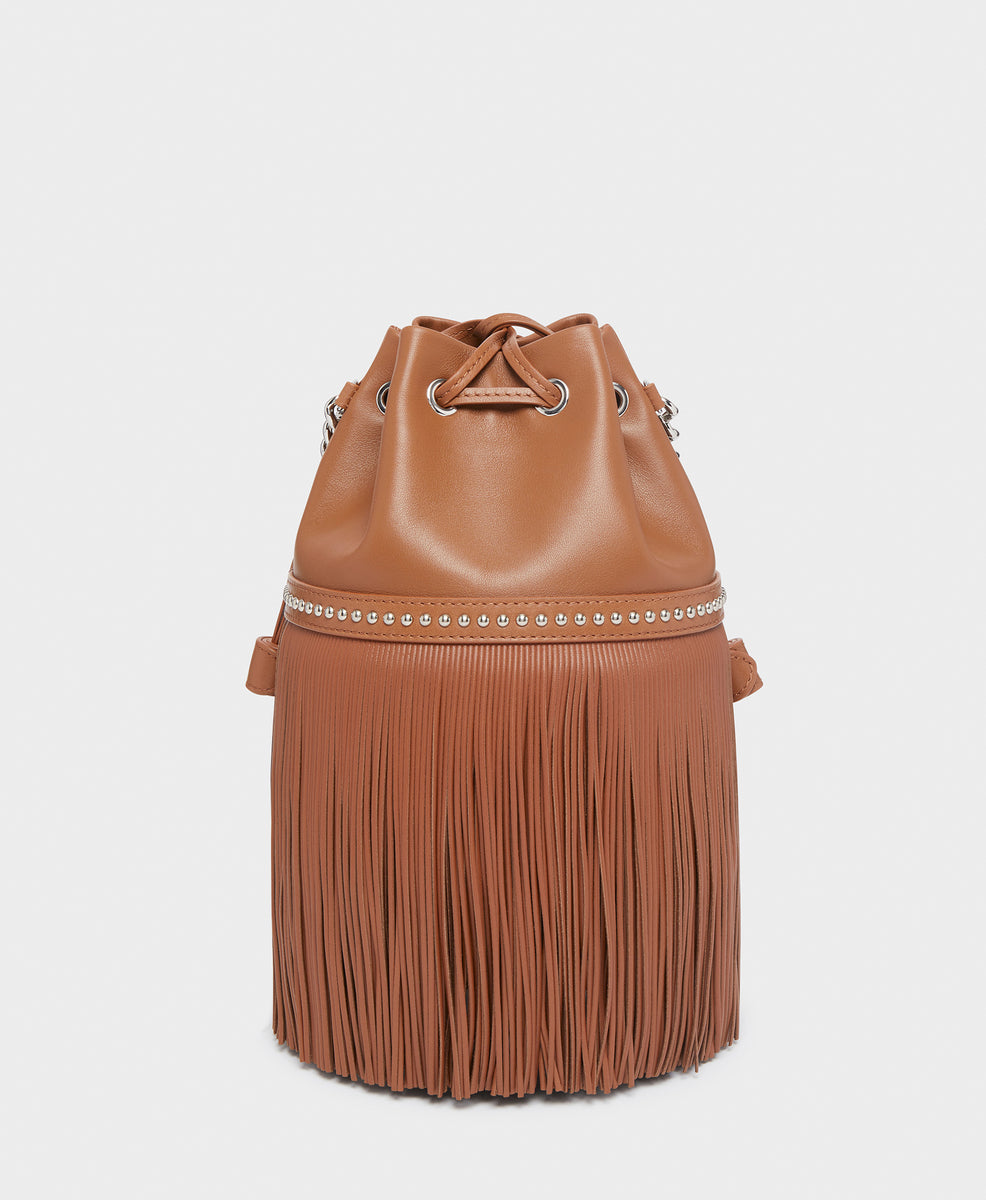 Designer Toffee Medium Fringe Carnival Bag | J&M Davidson