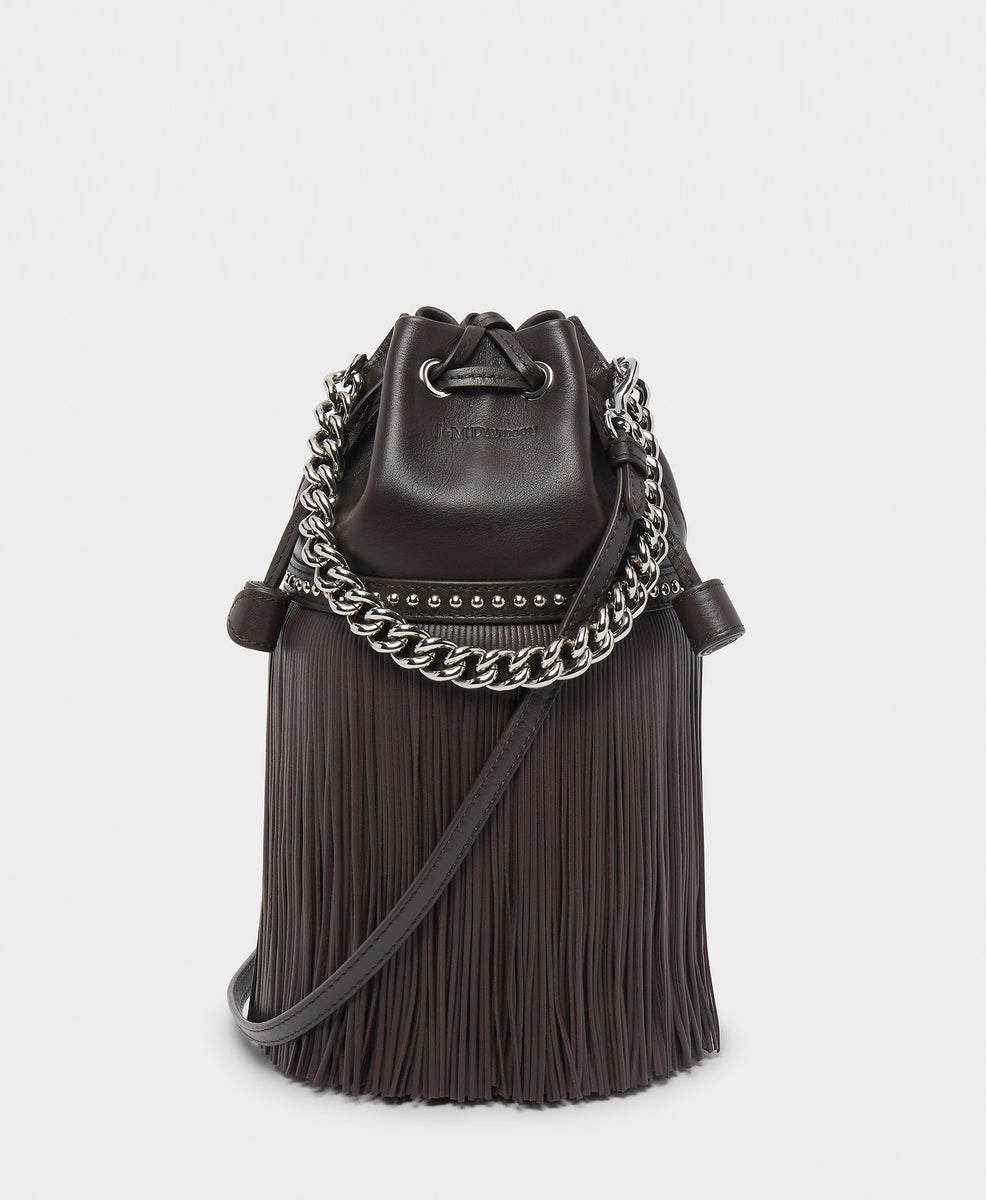 Designer Chocolate Mini Fringe Carnival Bag | J&M Davidson