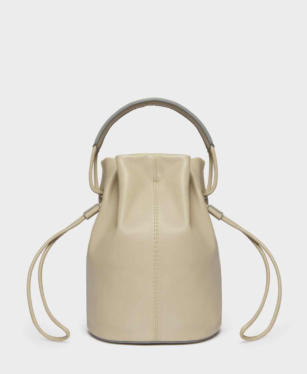 Designer Warm Taupe Quiver Bucket Bag