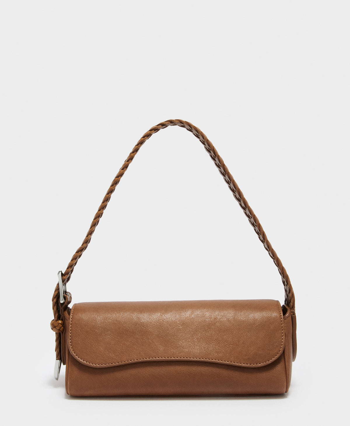 Designer Tan Bonny Baguette with Plaited Handle Bag | J&M Davidson