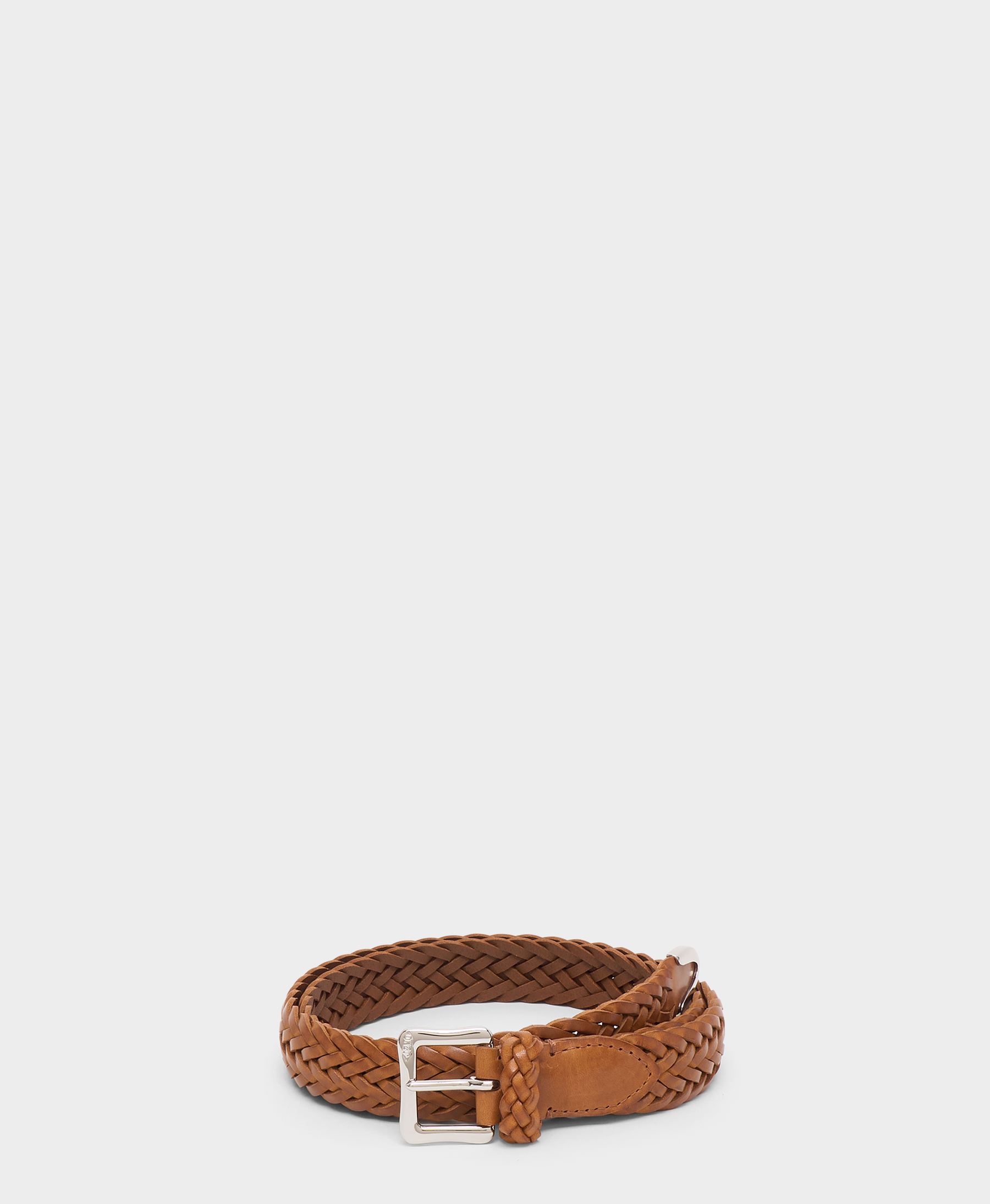 Plaited Belt with Envelope Buckle Tip End - 25mm