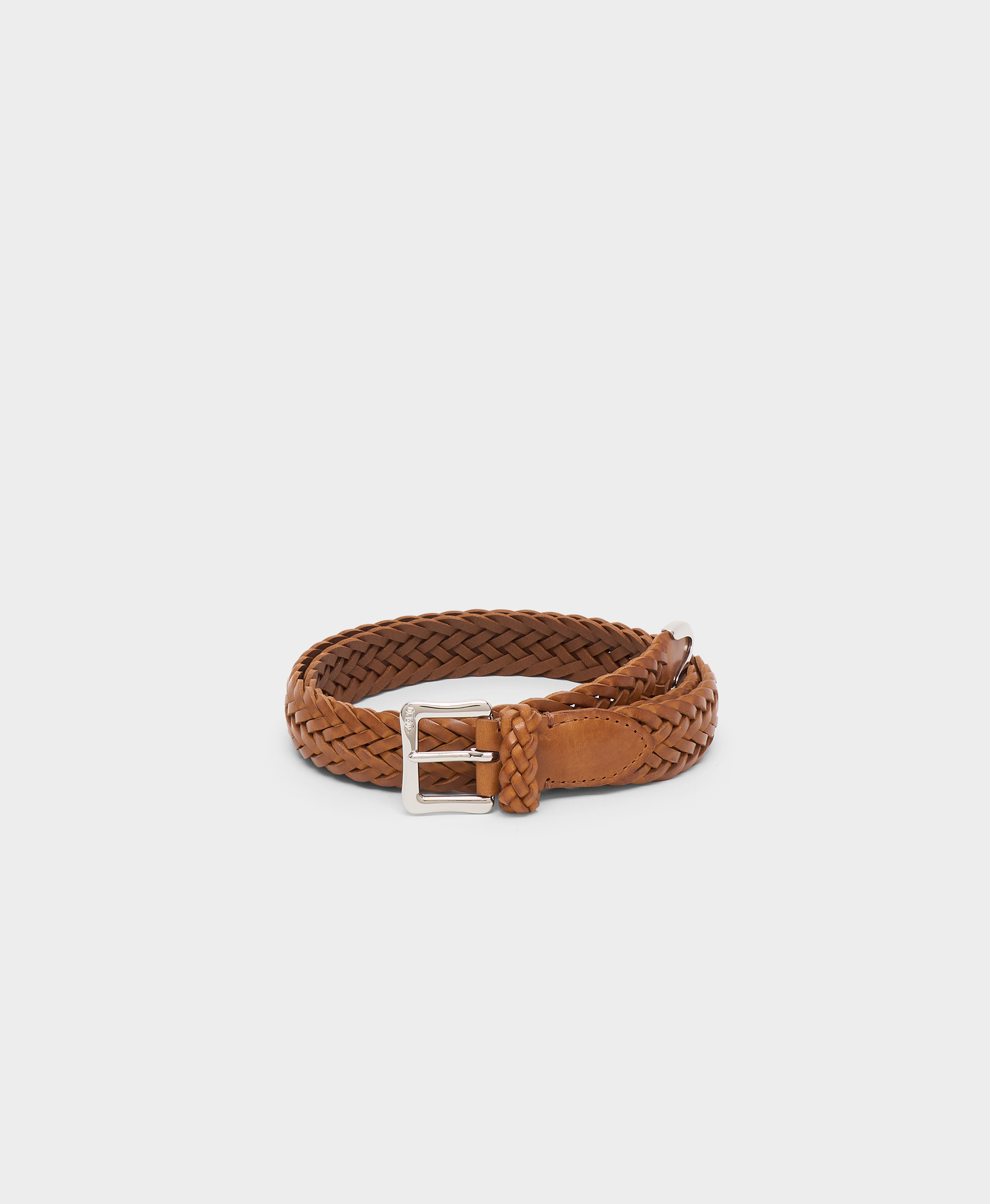 Plaited Belt with Envelope Buckle Tip End - 25mm