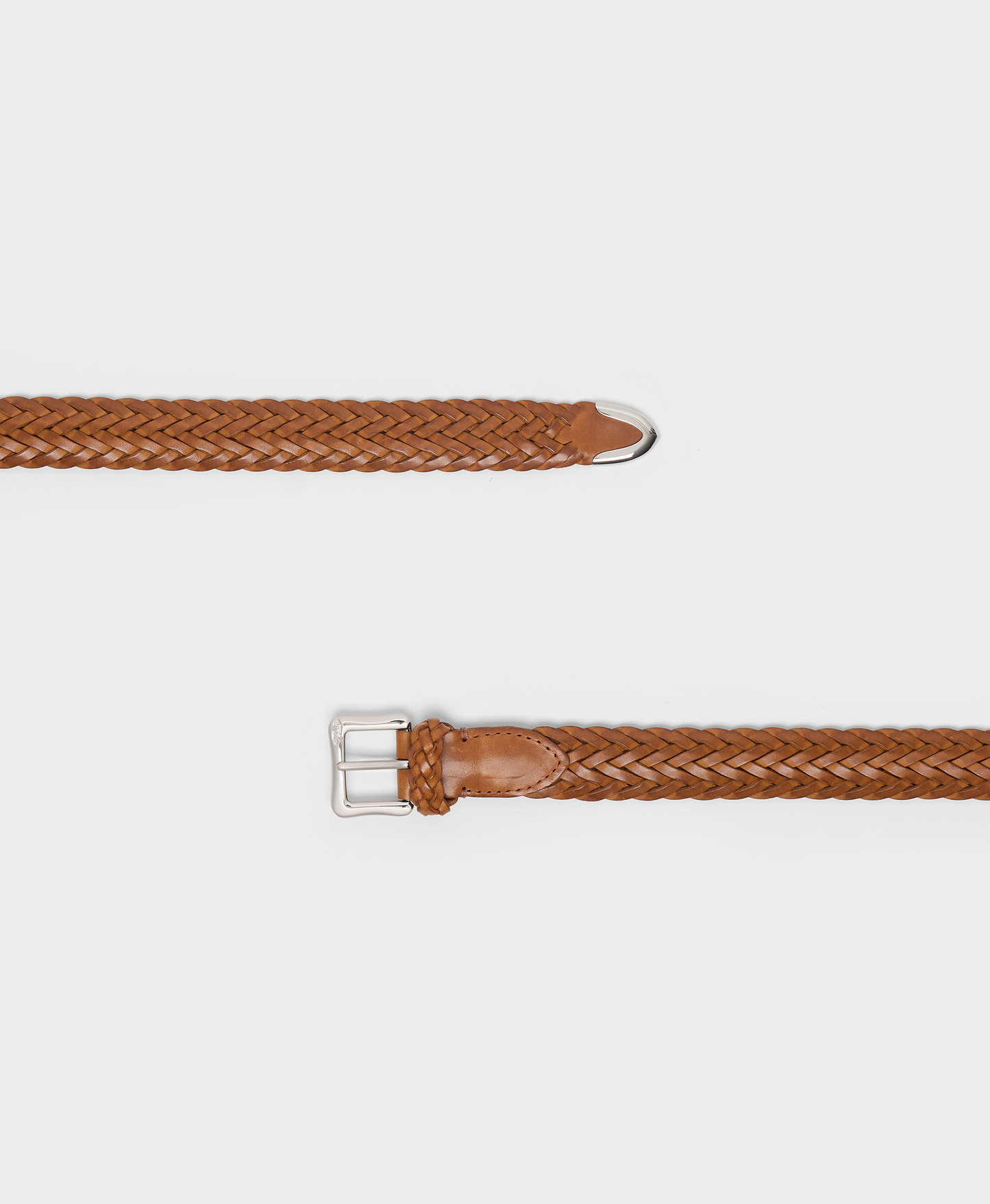 Plaited Belt with Envelope Buckle Tip End - 25mm