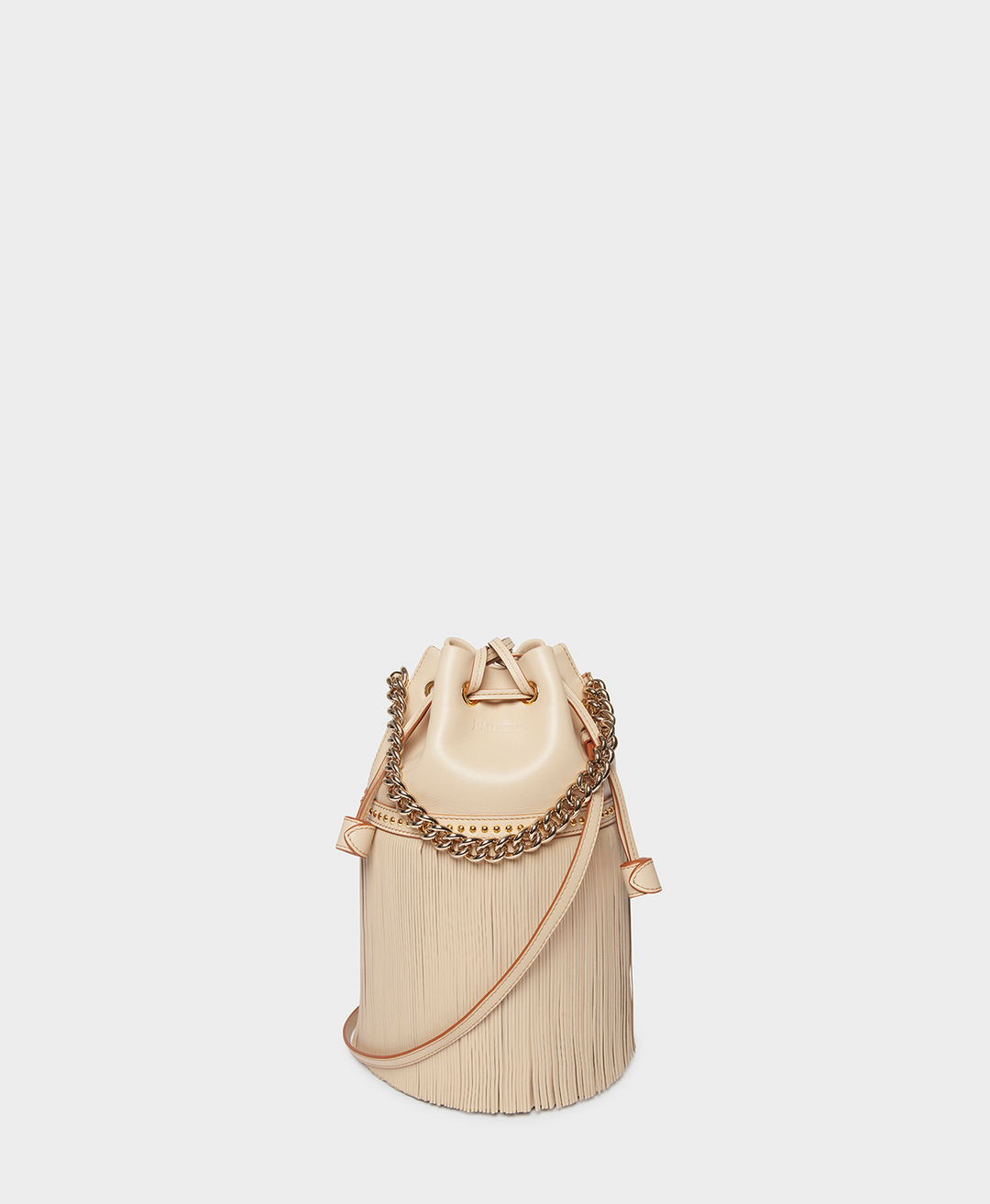 Designer Stone Beige Medium Fringe Carnival Bag | J&M Davidson