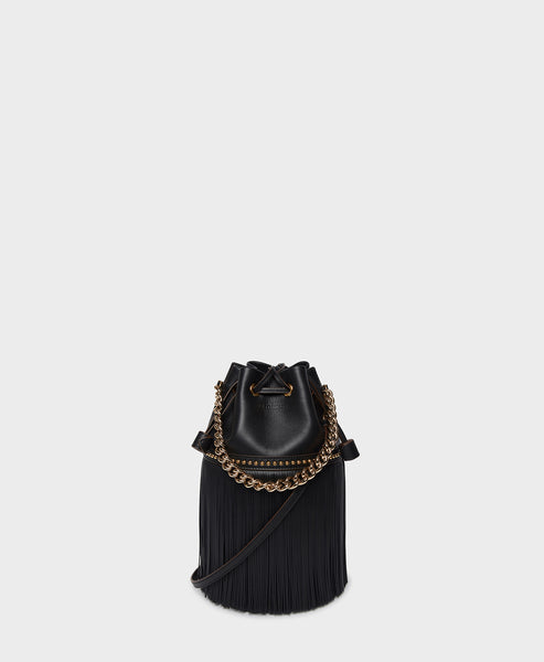 Designer Black Medium Fringe Carnival Bag | J&M Davidson