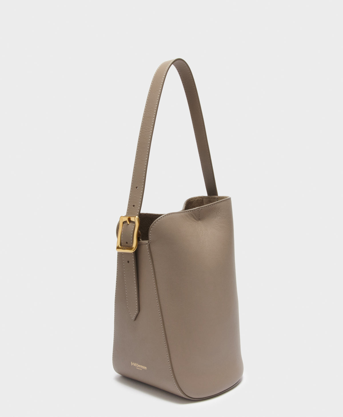 Designer Taupe Mini Quiver Bucket Bag | J&M Davidson
