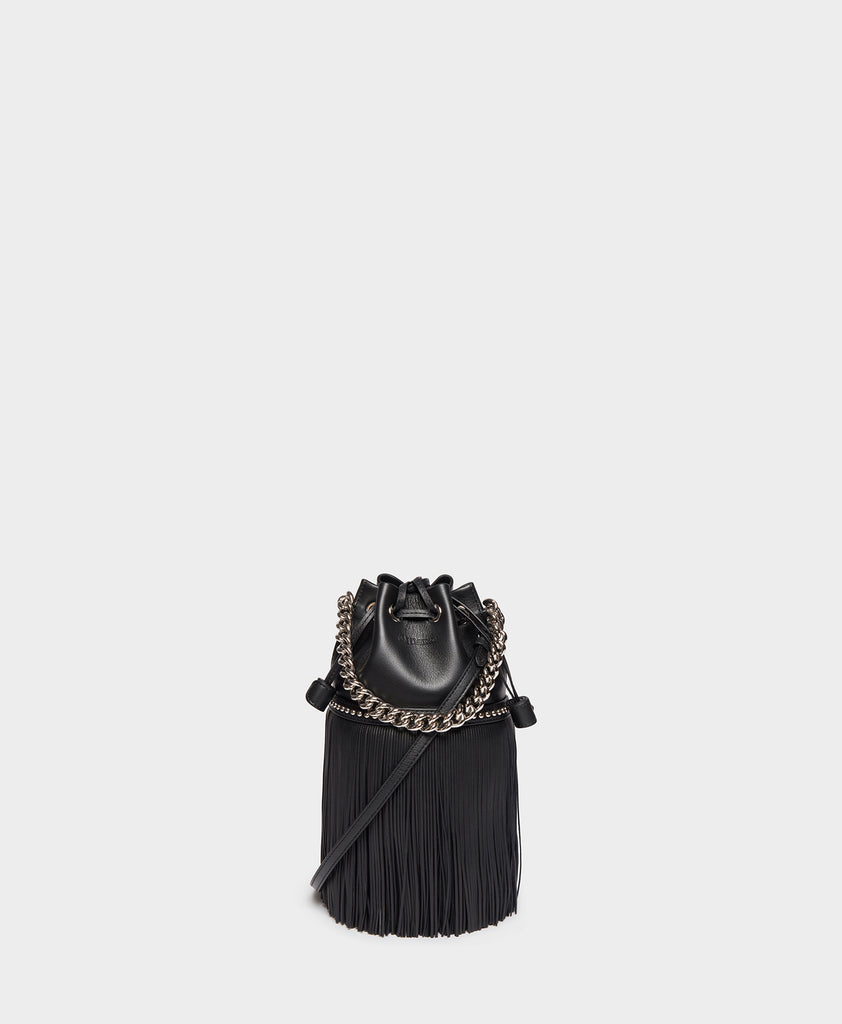 Designer Black Mini Fringe Carnival Bag | J&M Davidson