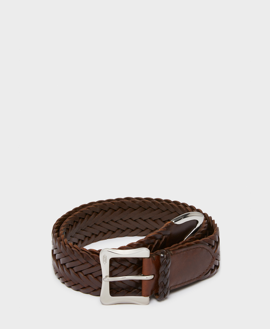 Plaited Belt with Envelope Buckle Tip End - 38mm