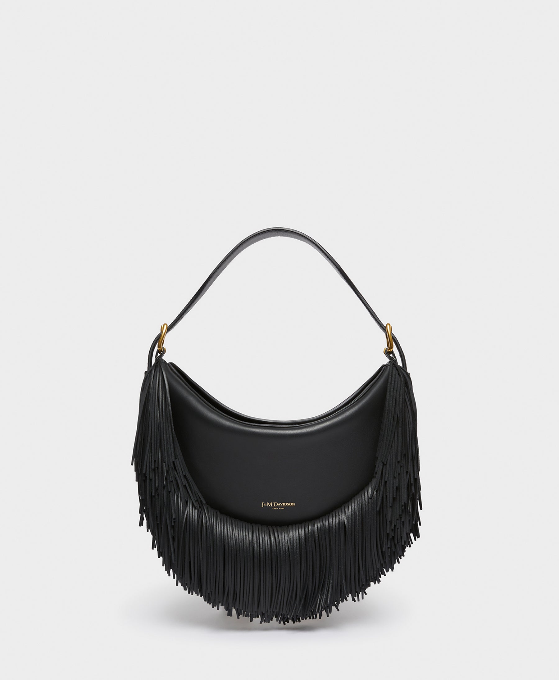 Leather Shoulder Bag With Fringes