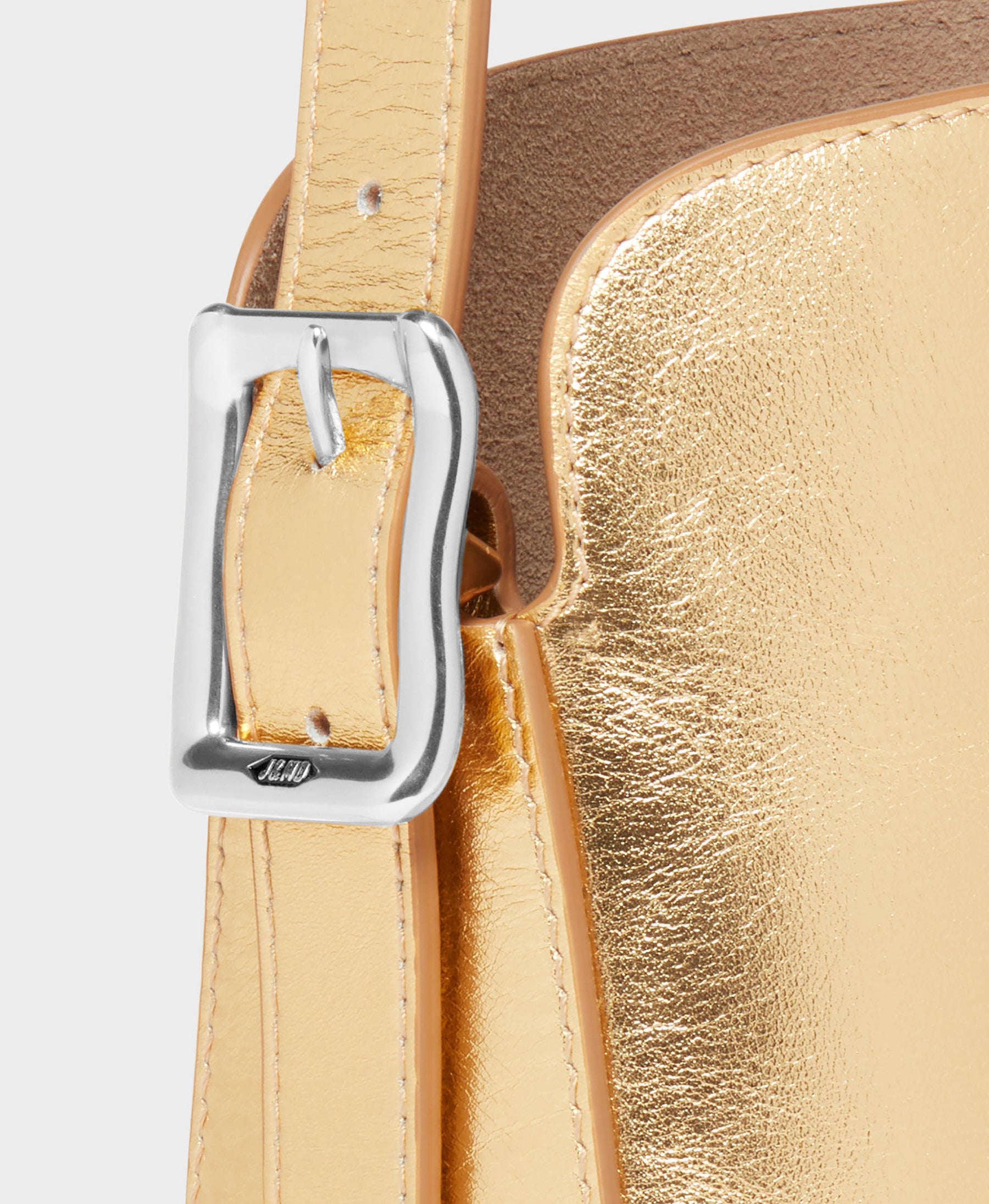 Designer Deep Gold Nano Quiver Bucket Bag | J&M Davidson