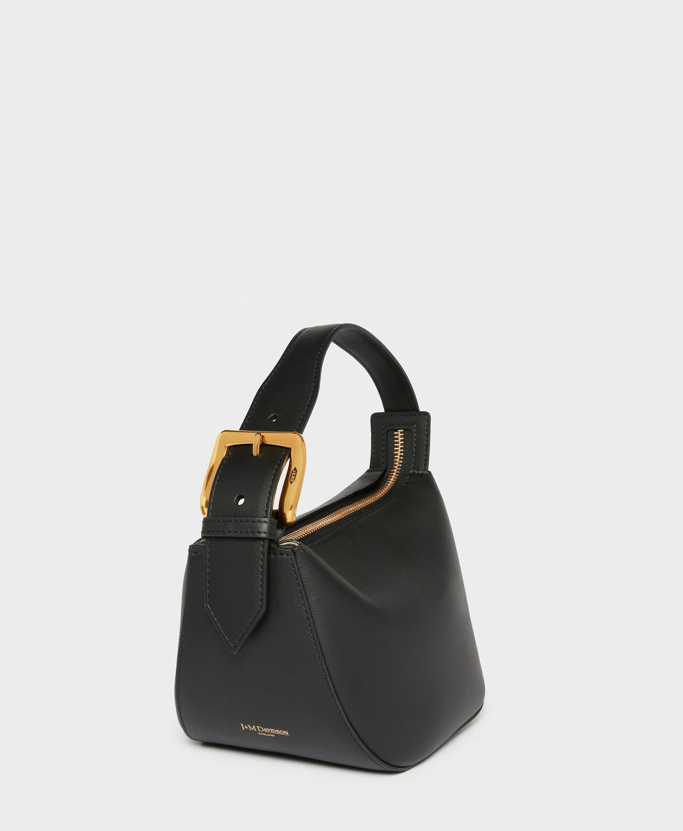 Designer Black Zip Quiver Bucket Bag | J&M Davidson