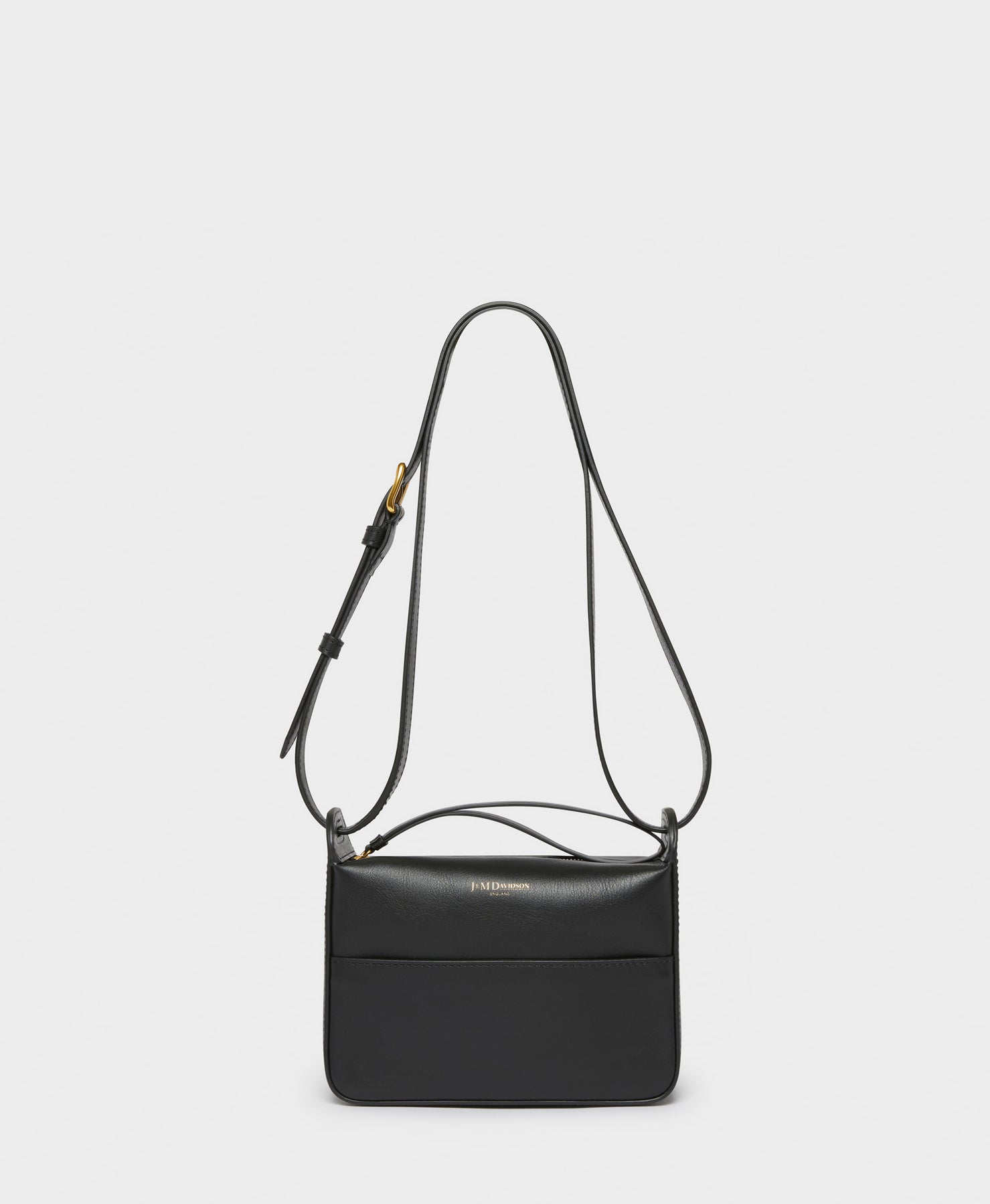 Womens Golnaz - Saffiano Bar Detail Leather Cross Body Bag Black