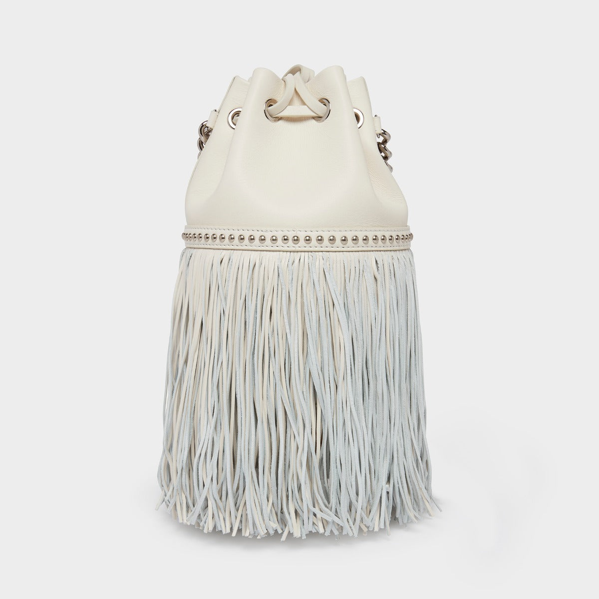 Designer New White Mini Fringe Carnival | J&M Davidson 