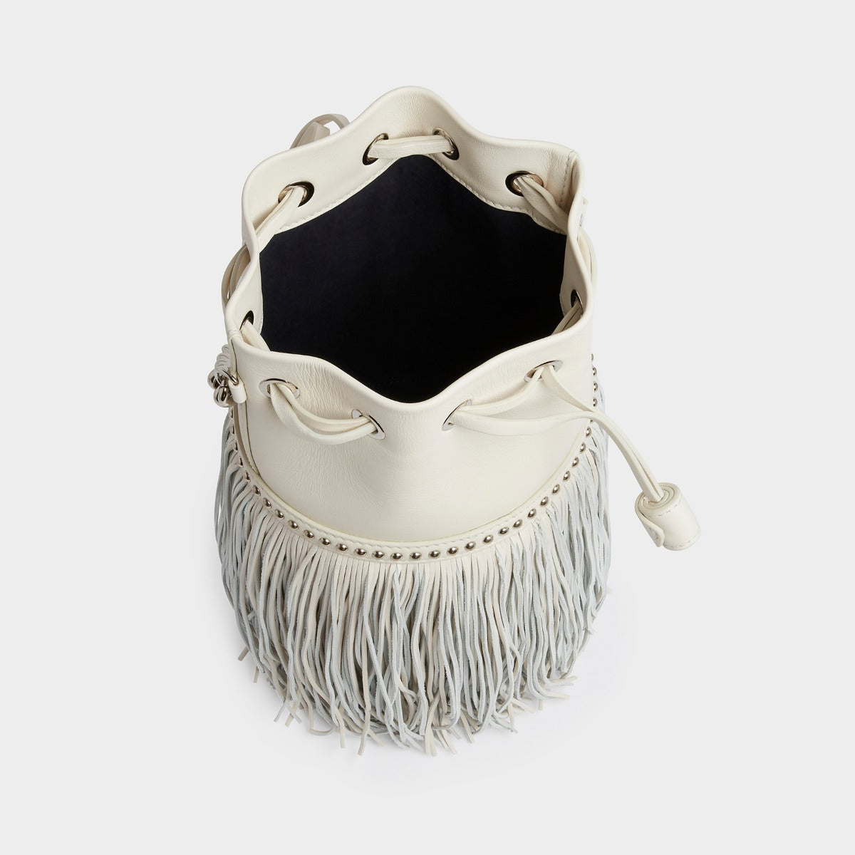 Designer New White Mini Fringe Carnival | J&M Davidson